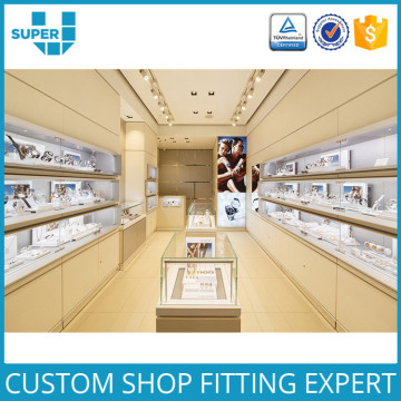 Custom Original Glass Wood Display Fixture Watch Store Design