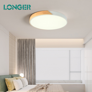 Modern European Round LED Ceiling Light AC165-265V PVC+Iron Gold