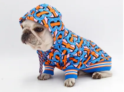 B print fat dog American cattle dog clothing