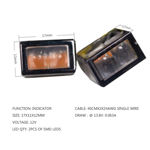 એમ્બર મોટરસાયકલ યુનિવર્સલ ટર્ન સિગ્નલ લાઇટ, ઉચ્ચ તેજ સ્કૂટર એલઇડી ટર્ન સિગ્નલ લાઇટ