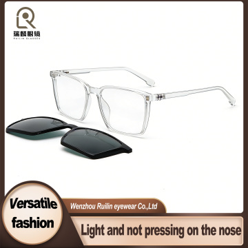 Clipe magnético em óculos de sol com design moldado por injeção