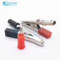 10Pcs/lot 50mm Plastic Handle Test Probe Metal Alligator Clips Connector Connect Socket Plug For Battery