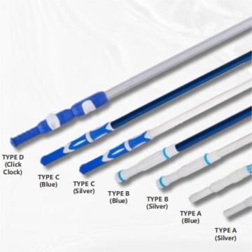 Aluminium Telescopic Pool Maintenance Kit: Corrugated Pole with Brush, Leaf Skimmer, and Filter Cleaner