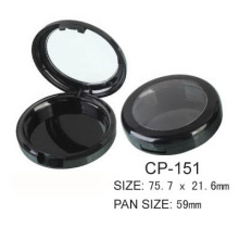 Round Cosmetic Powder Case With Clear Window
