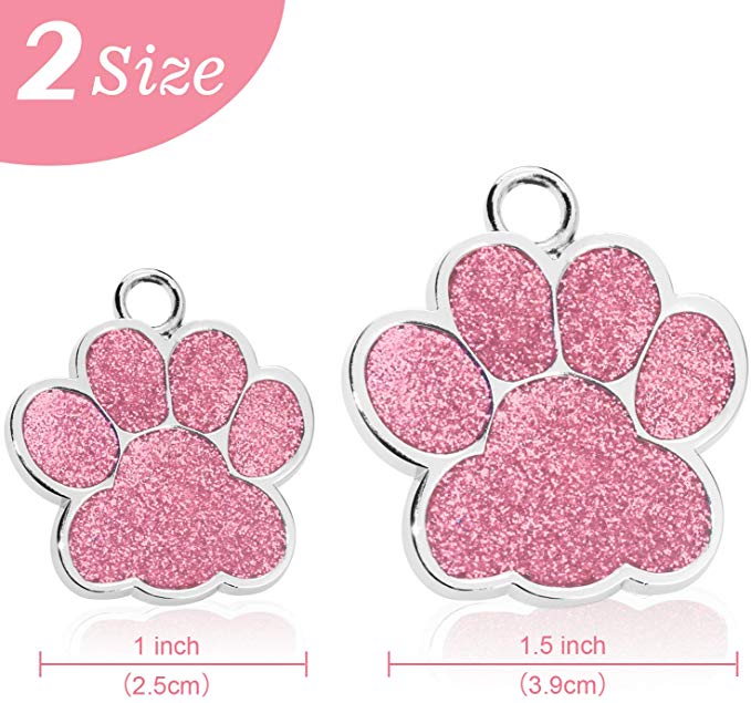 New Creative Cute Metal Logo Paw Tag