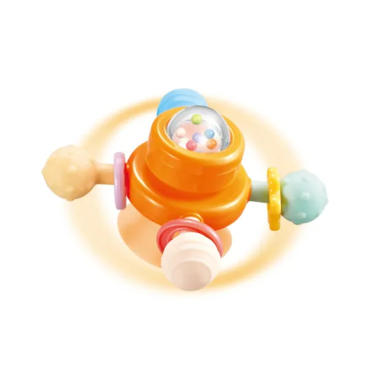 Eco-Friendly Silicone Teething Ball Toy for 6-Month-Olds with 360-Degree Rotation