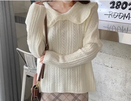 Hot sale Fashion French collar loose pullover sweater