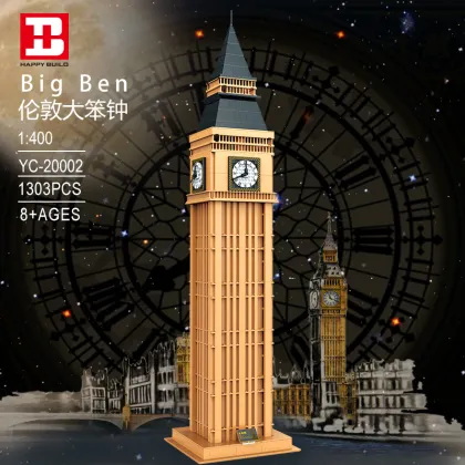 Hot Selling London Big Ben Clock Tower Building Blocks for Kids Education Toy
