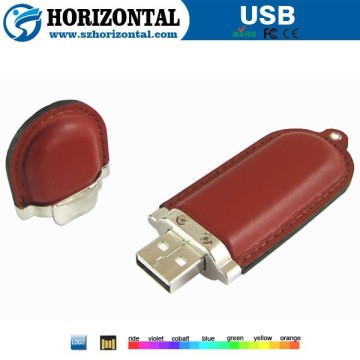 luxury leather case usb flash drive 256gb