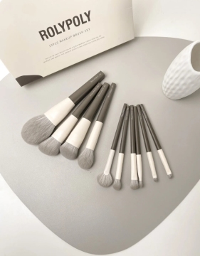 10pcs Professional Coffee Makeup Brush Set