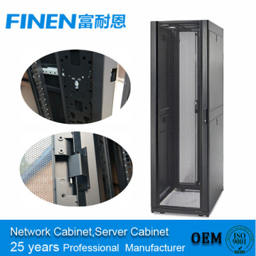 Server Cabinet with 4 Sectional Side Panels Easy to Maintain Equipments