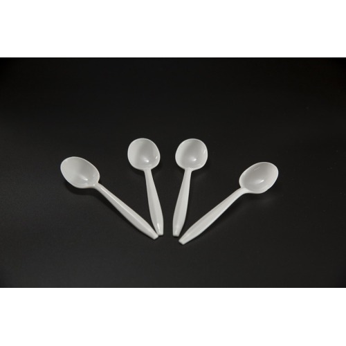 Plastic Spoons Heavy Duty White PP Cutlery Set with Tissue