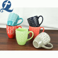 Custom printed characteristic relief ceramic cup