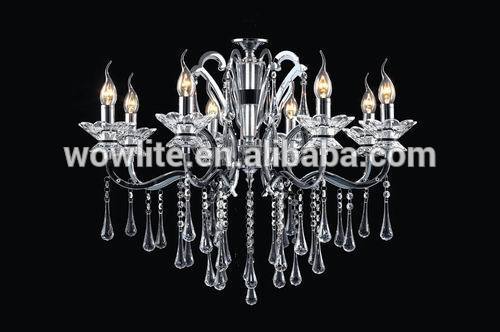 E14 bulb crystal chandelier lighting w/K9 crystal and Iron material D90010A-8