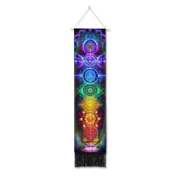 Seven Chakra Tapestry: A Meditation Wall Hanging & Bohemian Decor for Spiritual Harmony