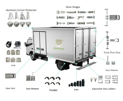 GL-11119 Truck Parts: Cargo Trailer Recessed Door Lock Accessories