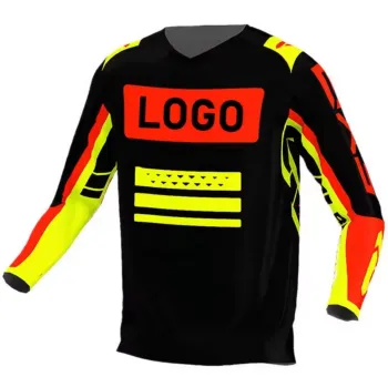 Custom Men's Long Sleeve Polyester Motorcycle Clothing with UV Protection UPF 50