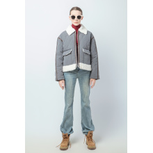 Grey Quilted Short Jacket