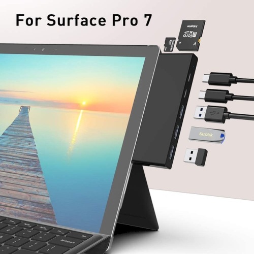 Concentrador USB para lector de tarjetas de base Surface Pro7