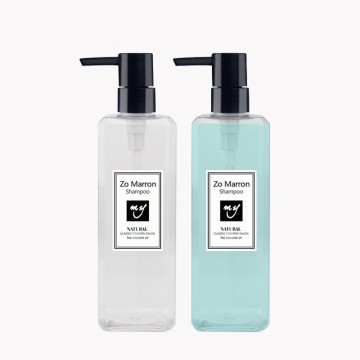 Grosir 500ml persegi pompa lotion pompa perawatan rambut botol plastik kosong