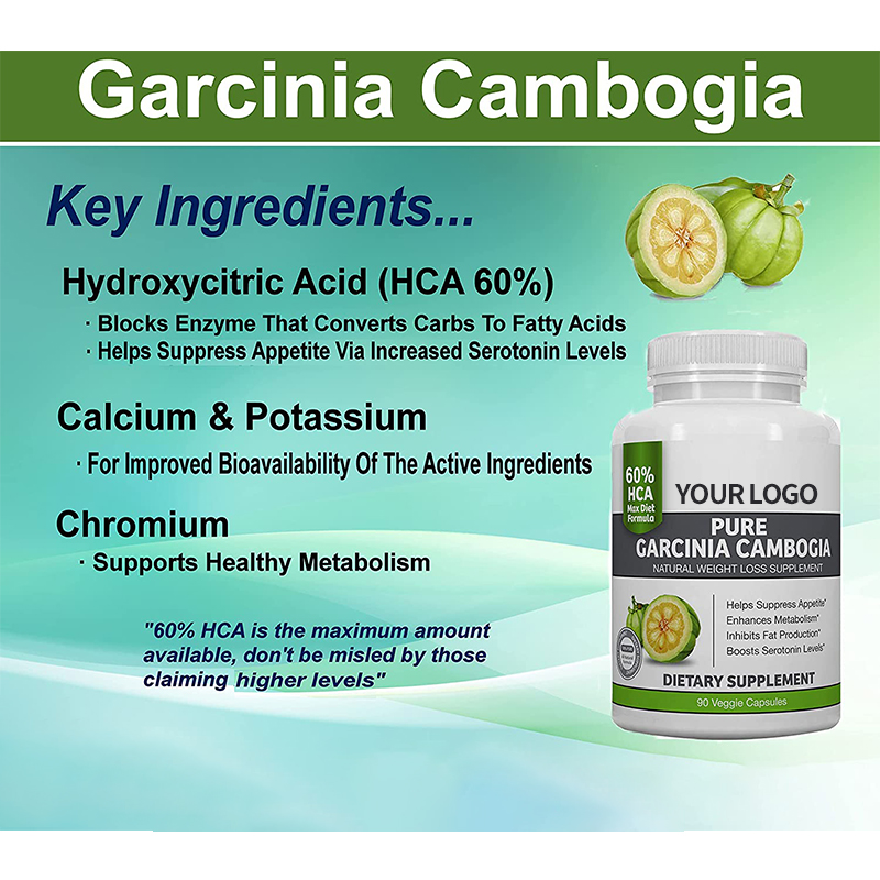 OEM/ODM Vegan Weight Loss Garcinia Cambogia capsules flat tummy garcinia cambogia slimming capsules