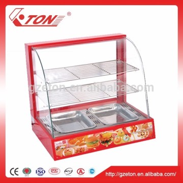 Trade assurance Curved Glass Food Hot Display Showcase
