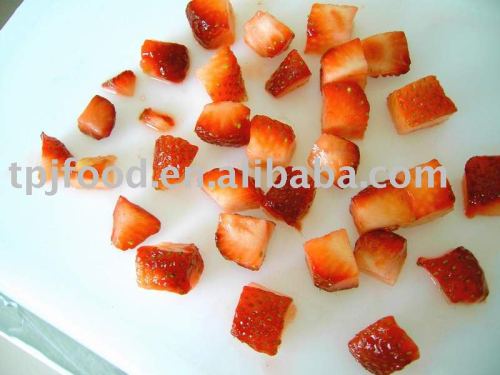 hot sell new Chinese IQF frozen sweet strawberry dices with KOSHER/FDA