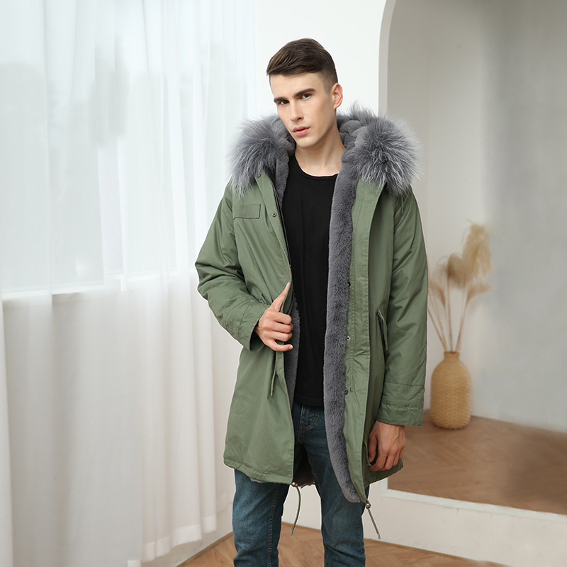 Günstige Herren Parka Jacke Olivgrün zu verkaufen