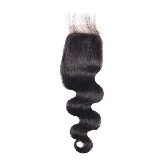Wholesale 4x4 Lace Closure Body Wave Free Part 100% Brazilian Human Hair Natural Remy Hair Lace Frontal Closure With Baby Hair