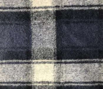 Tartan plaid knit fleece knitted wool fabric
