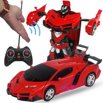 Flytec RC Transforming 1:18 Scale Hand Sensing Deformation Car - Remote Control Robot Toy for Kids