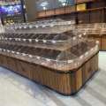 Supermarket Wooden Bulk Food Shelves for Snacks