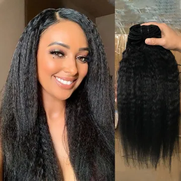 Cheap brazilian natural hair clip ins extensions, kinky straight clip in hair extension,kinky straight hair extensions clip ins