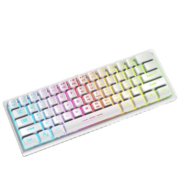 LVKI-61 RGB Wireless Gaming Mini Keyboard with 104 Keys and Black Keycaps - Perfect Desktop Computer Accessory for Gamers