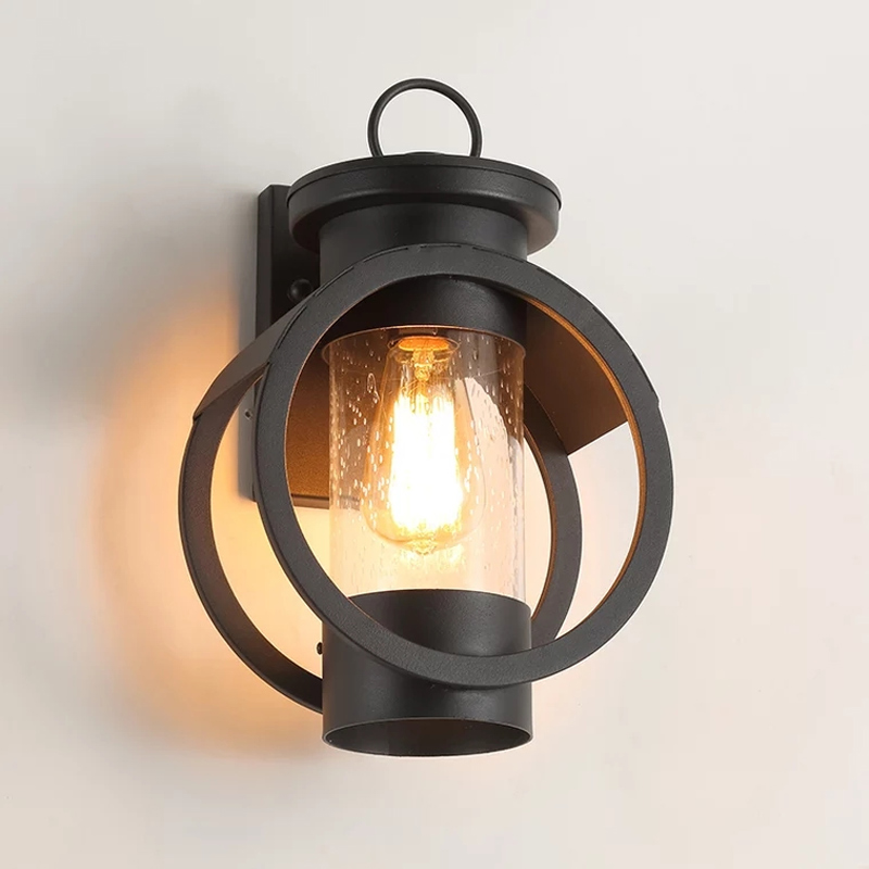 Black Outdoor Led Wall LampofPocket Wall Sconce
