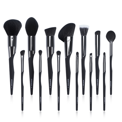 Merrynice Black 13pcs Set de cepillo de maquillaje profesional