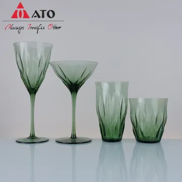 Crystal Green wine glass goblet wine glasses set