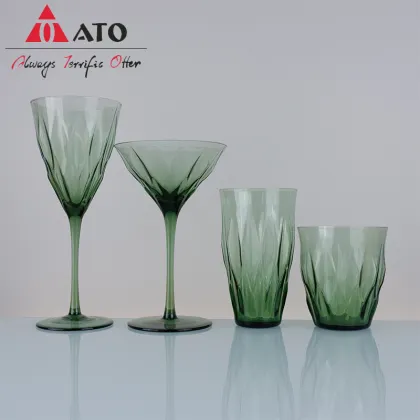 Crystal Green wine glass goblet wine glasses set