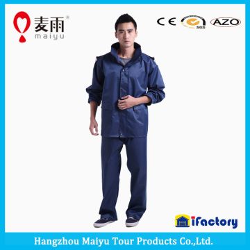 durable adult waterproof plastic pant blue rain jackets