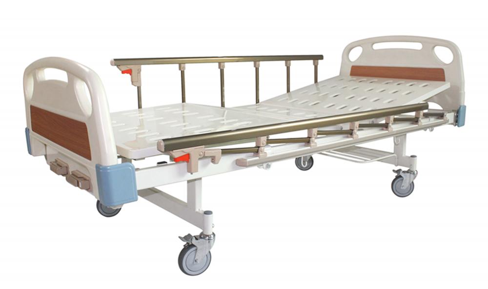 medical manual bed with 2 cranks