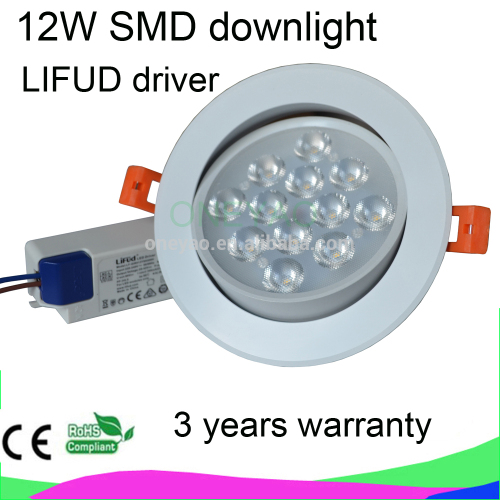 made with Lifud driver cut-out 115mm 4 inch 12 watts downlight led