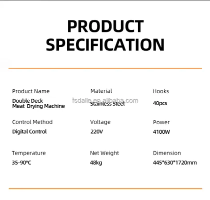 Double Deck Commercial Sausages and Biltongs Dehydrator
