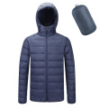 Chaqueta plegable plegable para hombres con capucha