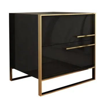Modern Double Drawer Night Stands - Luxury Cheap Bedside Tables