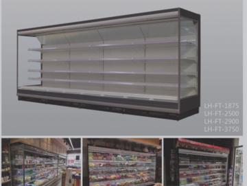 Air curtain cabinets around the island