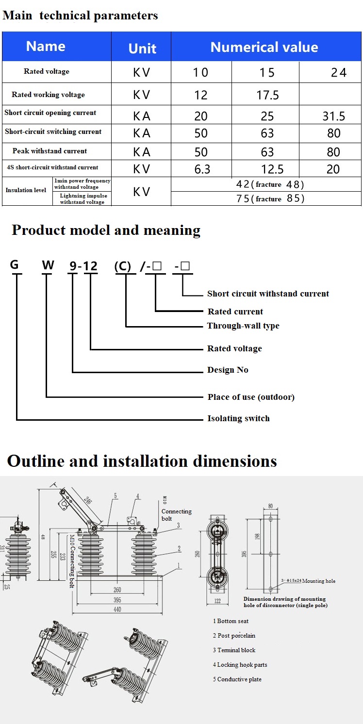 Hv Disconnector Hv Disconnector