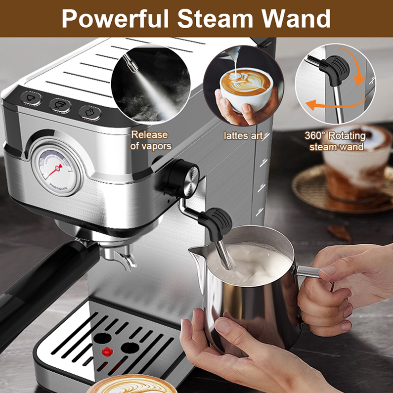 coffee espresso machine with milk frother (4)