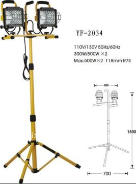 500*2W portable work light with stand,rechargeable