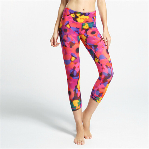 Women 3/4 cropped fitness leggings Sports tights