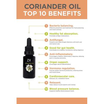 100% Pure natural organic corainder oil